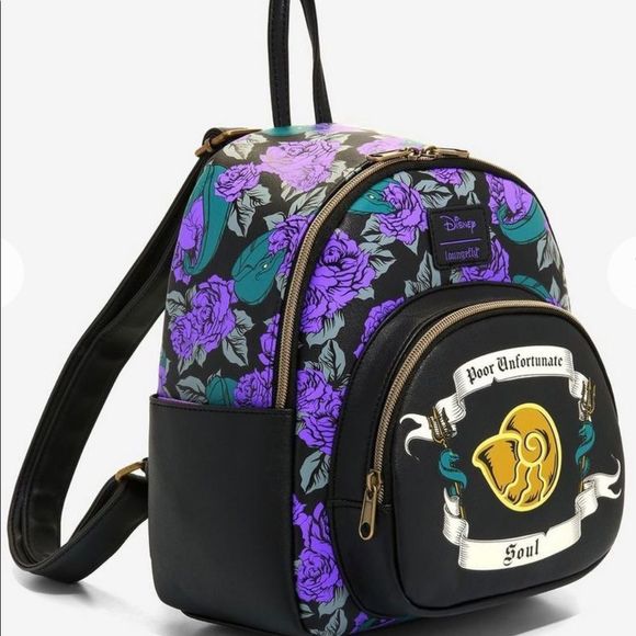 Loungefly Disney The Little Mermaid Ursula Floral Mini Backpack - Picture 2 of 4